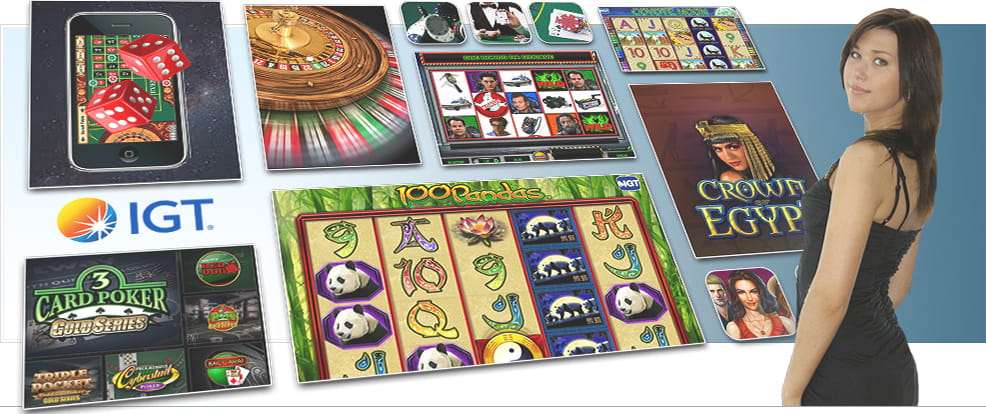 Immagine composita con alcuni dei giochi principali prodotti da IGT.