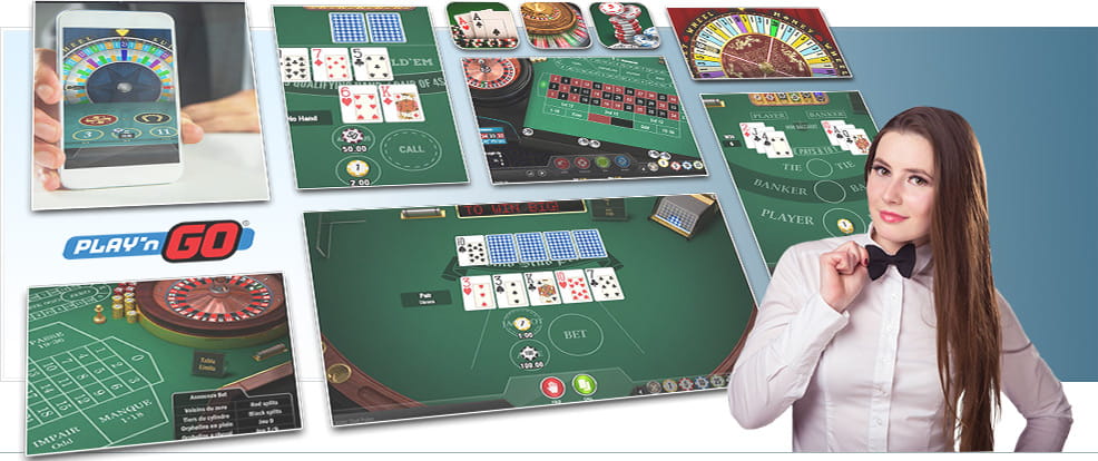 La protagonista di una delle slot Play'n GO più celebri e sullo sfondo una carrellata di giochi da tavolo sviluppati dallo stesso provider.